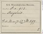 Etiketten zu Aragonit (NHMW-MIN-Aa913)